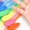 12/24 Colors/Set Non Dirty Hand Washable Drop Shape Crayons Safe Non-Toxic Pen Toddler Gift Early Education Tools for Kids Baby 6