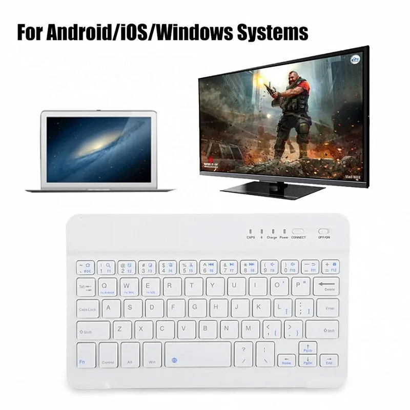 Wireless Keyboard 10 Inch French Spanish Russian Arabic AZERTY Thai For IPad Tablet Pro 9.7 Android