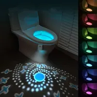 Toilet Night Lights Motion Activated Toilet Bowl Light 7Color Changing Bathroom Decoration LED Nightlight Night Lamp Smart Light 1