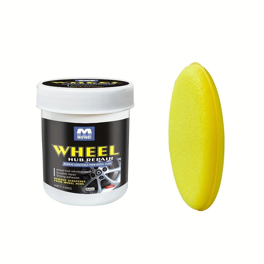 Rim Scratch Repair Kit Wheel Scratch Removal & Restoration with Sponge-Quick Fix for Scratches with Long-Lasting for All Vehicle
