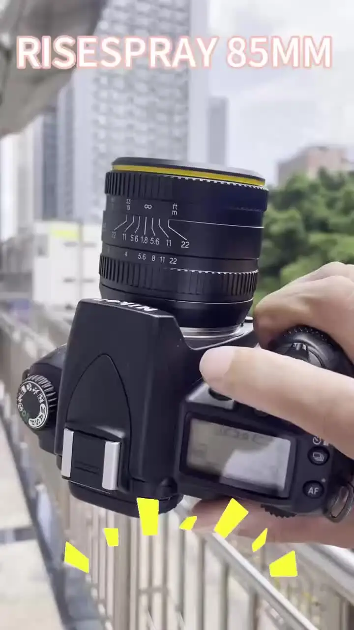 NEW RISESPRAY Full Frame 85MM F1.8 Metal Manual Camera Lens For