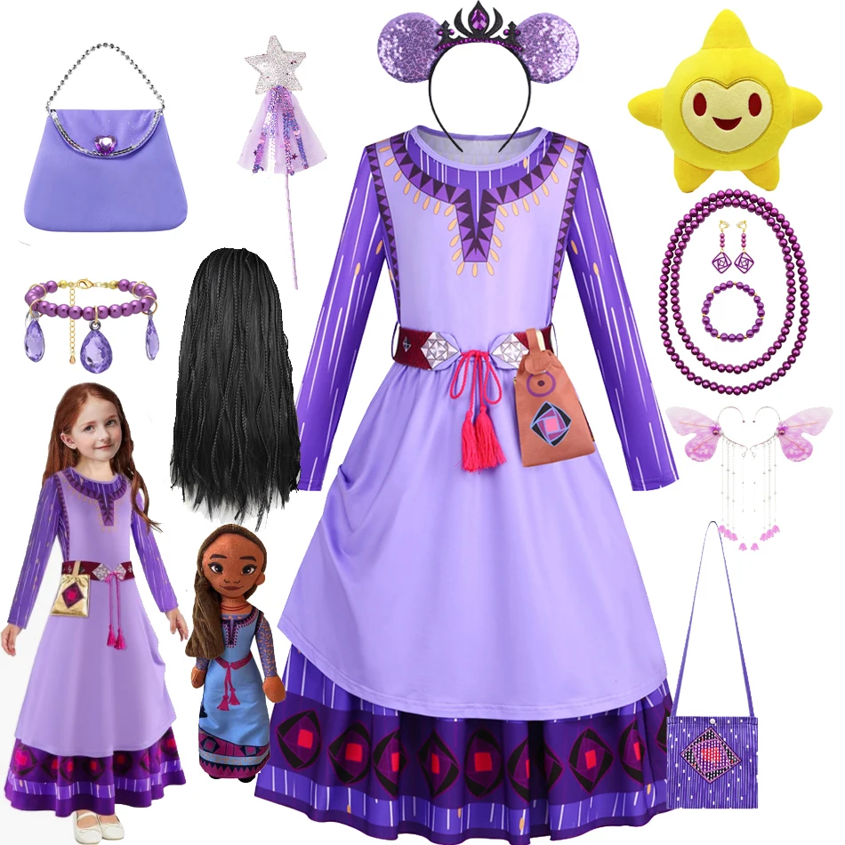 DisfrazdeAshaWishparaniasvestidodeCosplaydeprincesaPurim