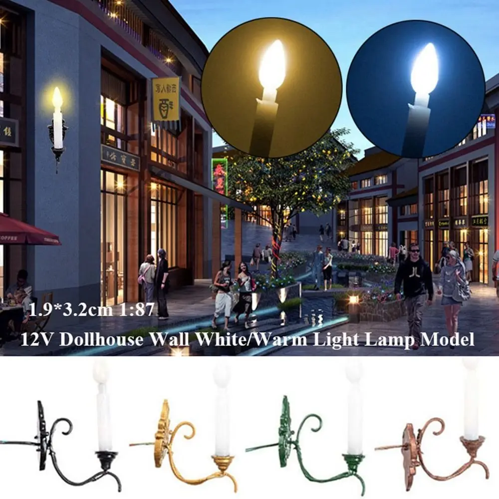 1.9*3.2cm 인형 집 벽 램프 12V 집 정원 장식 정원 마당 LED 조명 ABS 금속 재질 모래 테이블 샹들리에