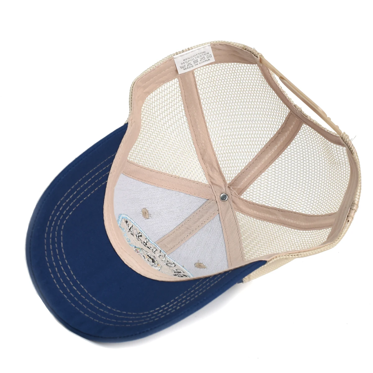 남녀공용 패션 동물 자수 야구 모자, 스냅백 힙합 모자, 통기성 메쉬 태양 Gorras, 여름 스트리트웨어 본