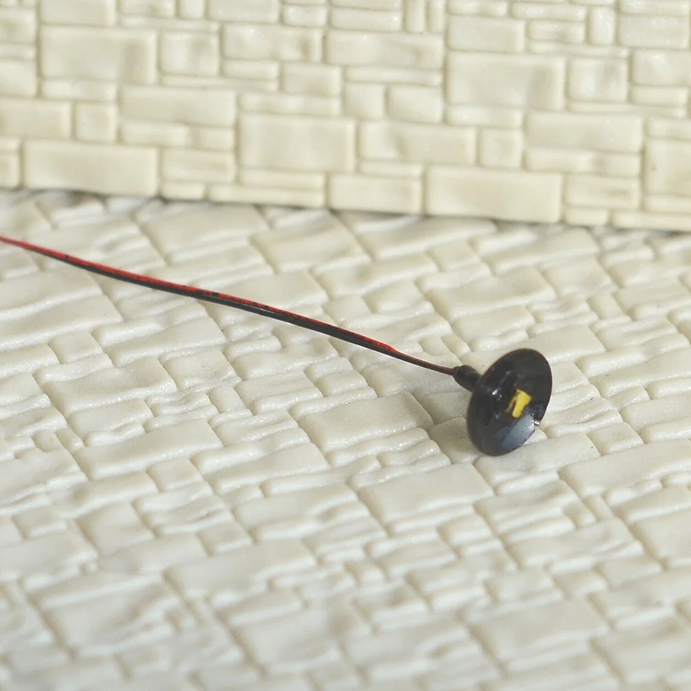 Setzt Wand Laternen pfahl Straßen laterne Modell Eisenbahn Zug lampe schwarz LED Decken leuchte für oo ho Skala LED Straßen laterne Modell Landschaft – Detail 6