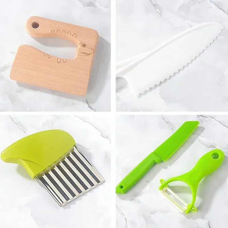 Kids Kitchen Sets, Montessori Cooking Tools for Toddlers, 13/17 Piece Kids Knives