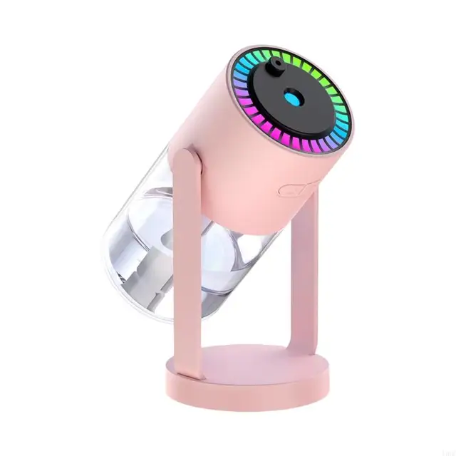 U0DE Car Humidifier Offering Colorful Light and Quiet Performances 280ml Capacity 5