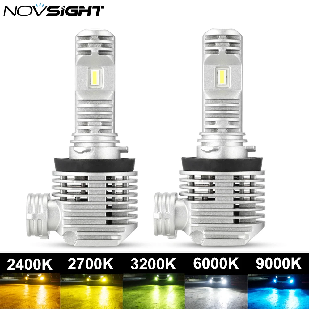 Novsight Led Bulbs H11 Fog Lamp 2400k/2700k/3200k/6000k/9000k Car