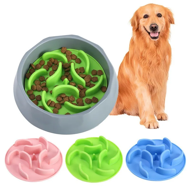 Large-Capacity Slow Feeder Pet Bowl - Portable Travel Design with Non-Slip Base for Dogs & Cats, Outdoor Mealtime Solution