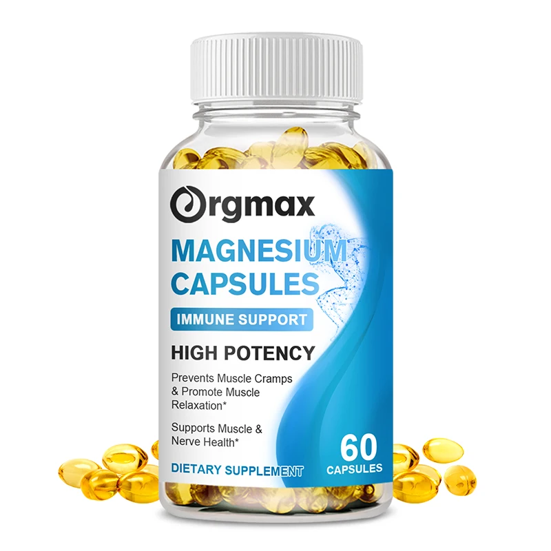 

Orgmax Glycine Magnesium Citrate Capsules Beauty Health Care Vitamin D B6 Cognitive Function Calm Mood Sleep Aid Muscle Recovery