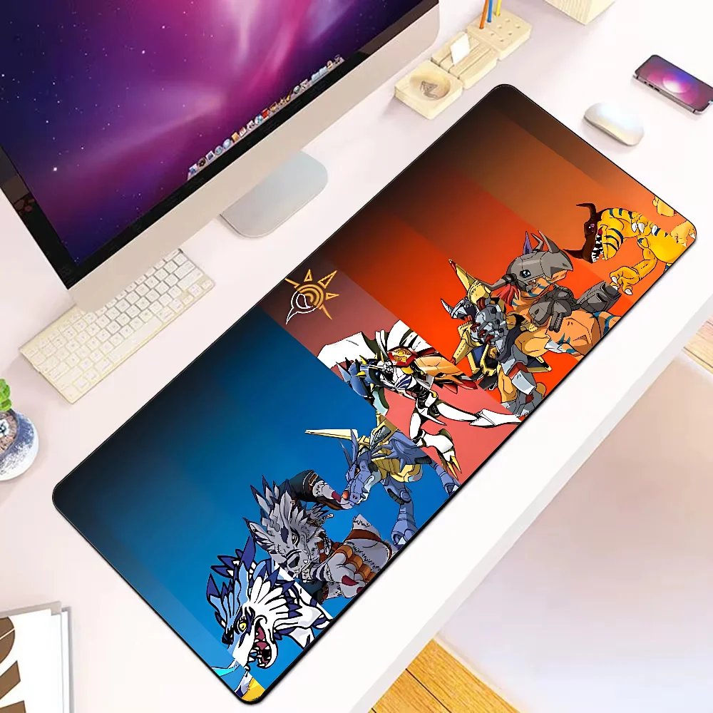 Digimon Playmats Greymons Mousepad 80x30cm XL Lockedge Office Computer Desk Mat Table Keyboard Big Mouse Pad Cushion 4