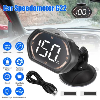 G22 Display velocità GPS HUD Car Auto Digital Head Up Display Tachimetro Accessori Proiettore Elettronica per auto Bussola Gauge HUD