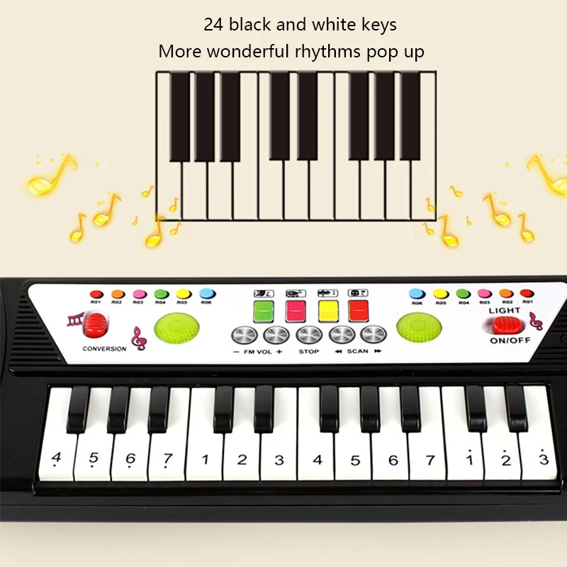 Clavier de piano avec sons lumineux pour enfants, cadeaux d'anniversaire,  3, 4, 5, 6 ans - AliExpress