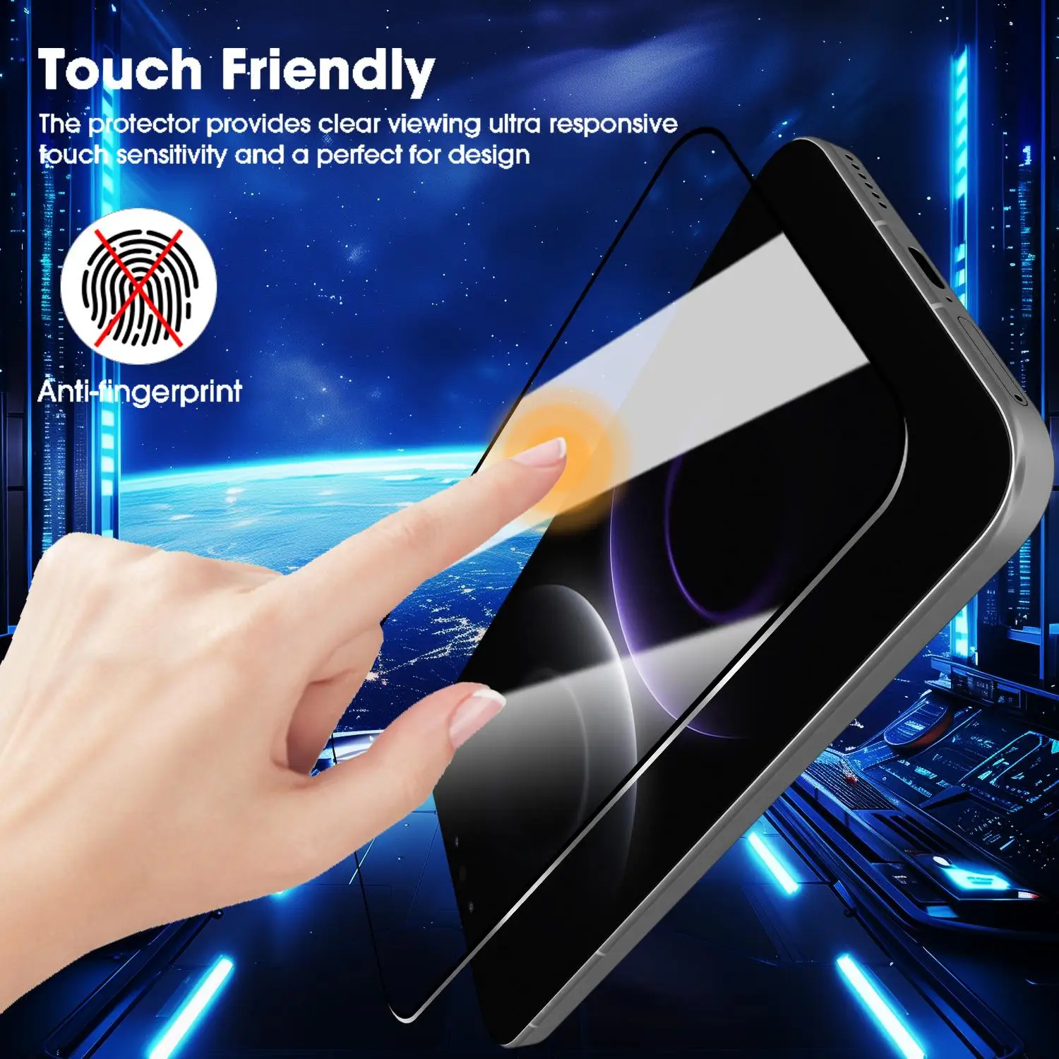 Premium Tempered Glass Screen Protector 3-Pack with Easy Installation and Auto-Dust Removal