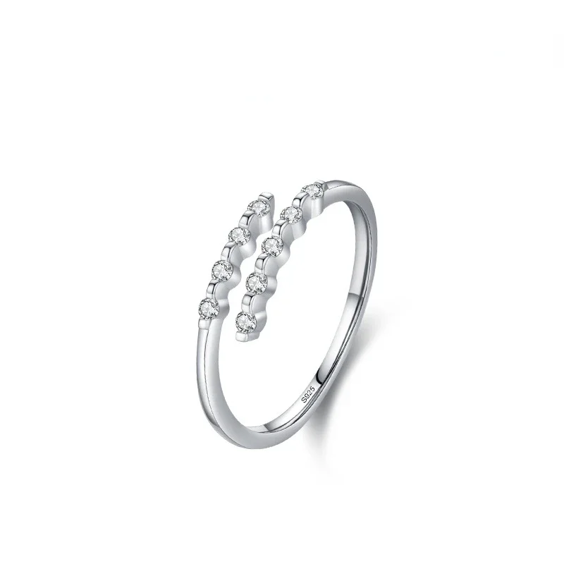 

Модное и универсальное серебряное геометрическое кольцо S925, подходит для нишевого дизайна для европейских и американских женщин