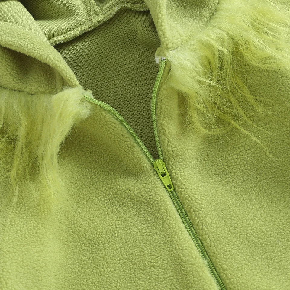 Costume Grinch De Noël Pour Bébé Garçon/fille - Ensemble 2 Pièces En Peluche Verte, Manches Longues Et Pantalon élastique