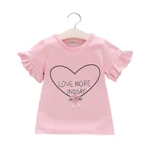 

Girl's T-shirt New Arrival Summer Children's Cotton Short Sleeves Tee Toddlers Tops Kid Fashion Clothes 1-8T Girl Clothing