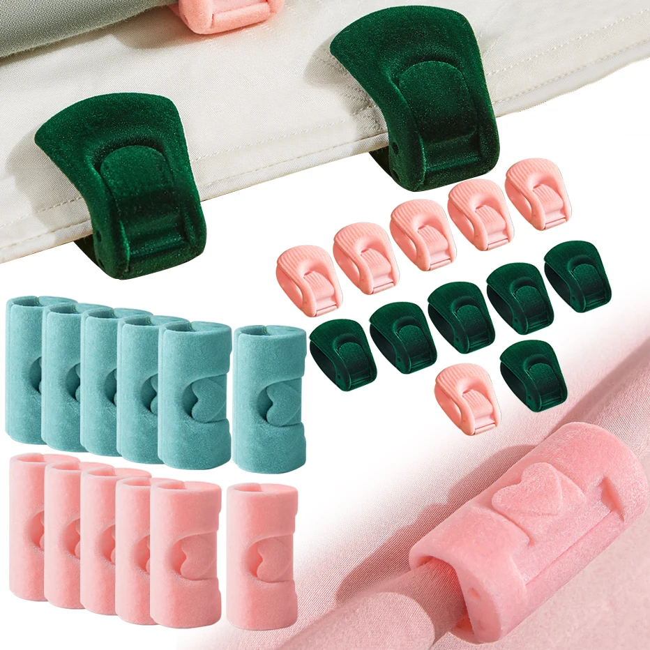 20pcsVelvetBedSheetHolderAntiColdBeddingHolderPinsSoftQuilt