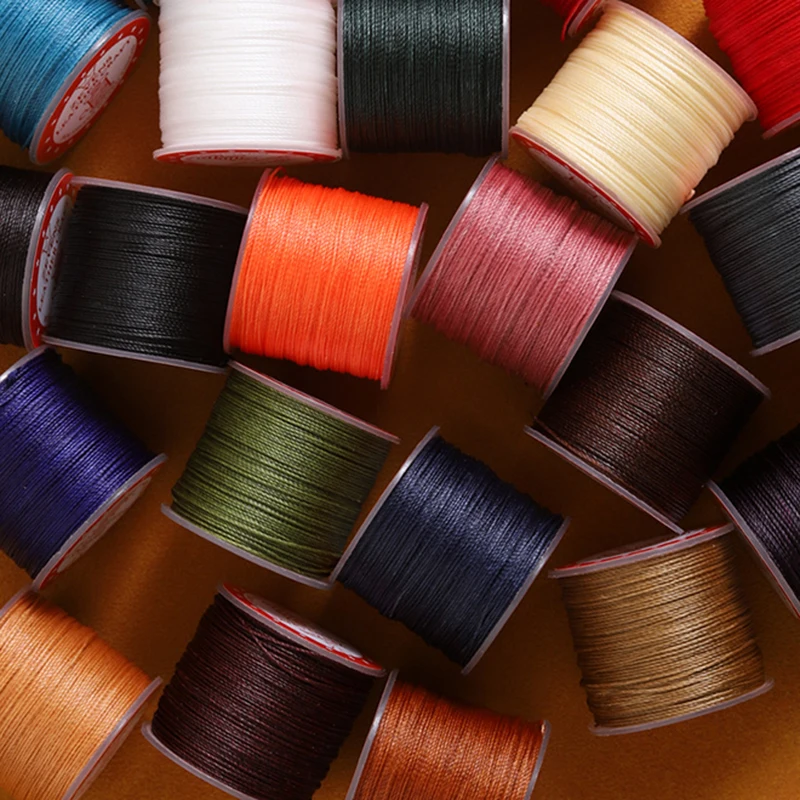 20M 0.6Mm Thickness Waxed Thread Leather Waxed Cord Diy Handicraft Tool Hand Stitching Thread Flat Sewing Line leather tool leather tools leather sewing string leathercraft tools leather sewing tool set leather sewing thread