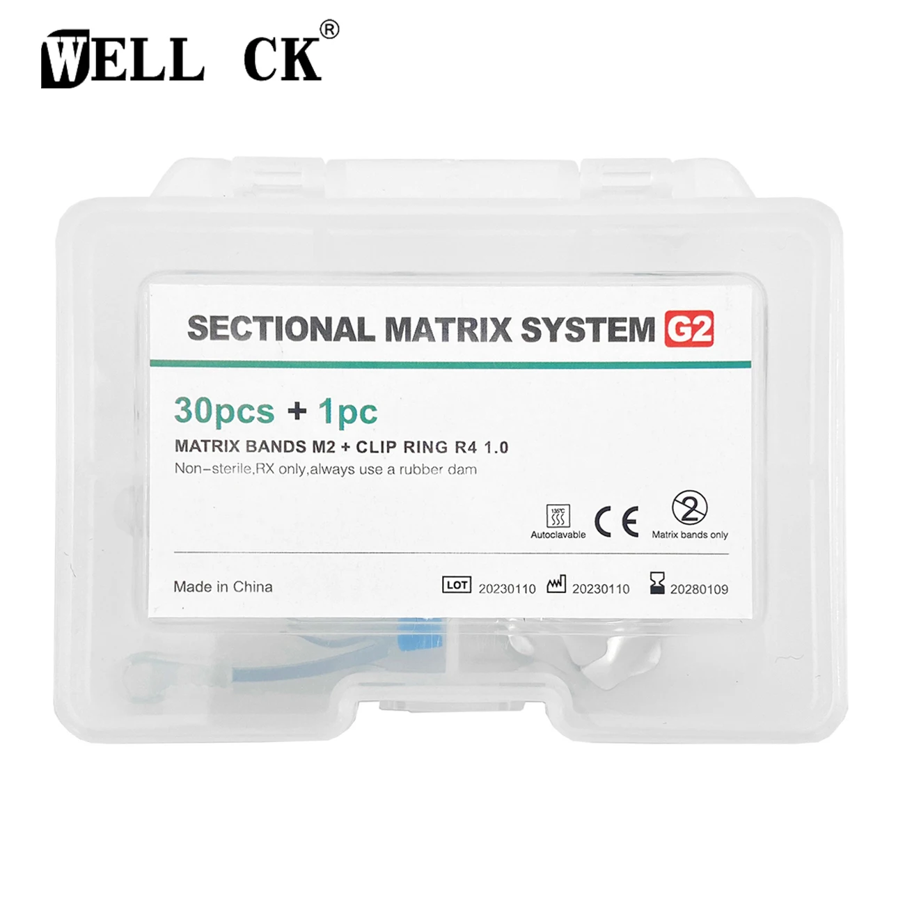 Wellck Dental 30Pcs Matrici Metalliche Sagomate Sezionali Ricarica A Matrice Materiali A Matrice Ortodontica Accessori Odontoiatria