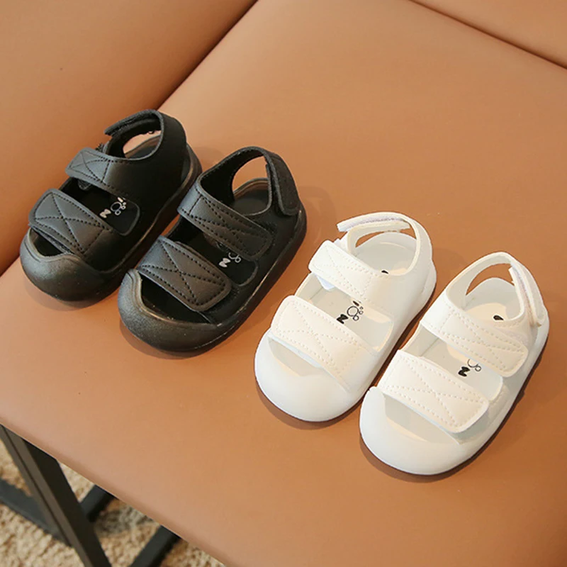Baby Sandals For Girls Boys Summer PU Leather Soft Bottom Children Shoes Fashion Little Kids Beach Sandals Toddler Shoes