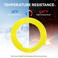 สายยางน้ำมันเชื้อเพลิงสีเหลือง โพลียูรีเทน สำหรับรถจักรยานยนต์ รถยนต์ ทนน้ำมัน ท่ออ่อน ขนาดเส้นผ่านศูนย์กลาง 2 มม. 3 มม. 4 มม. 5 มม. 6 มม. 7 มม. 4