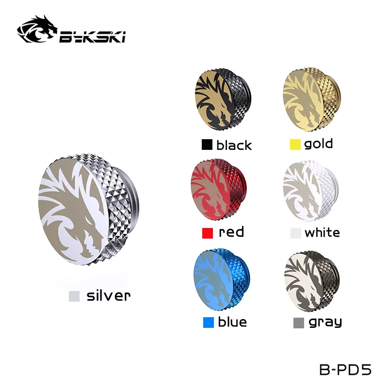 Bykski Water Cooling Sealing Up Lock Plug Fittings,black,silver,gold
