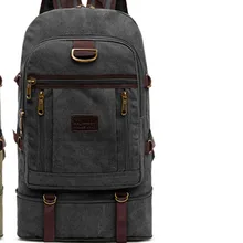  Extra Large Canvas Bag 60 Liters Trend Men And Women Travel Mountaineering Multi Functional Wear Resistant And Durable Backpack 