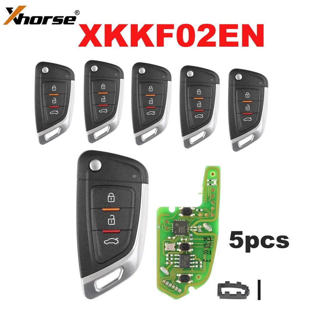 

5pcs/lot XHORSE XKKF02EN Universal Remote Car Key with 3 Buttons for VVDI Key Tool