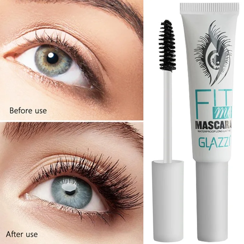 

Black Mascara Thick Curly Eyelash Extension Long Lasting Waterproof Sweatproof Slender Brush Head Quick Dry Non-blooming Makeup