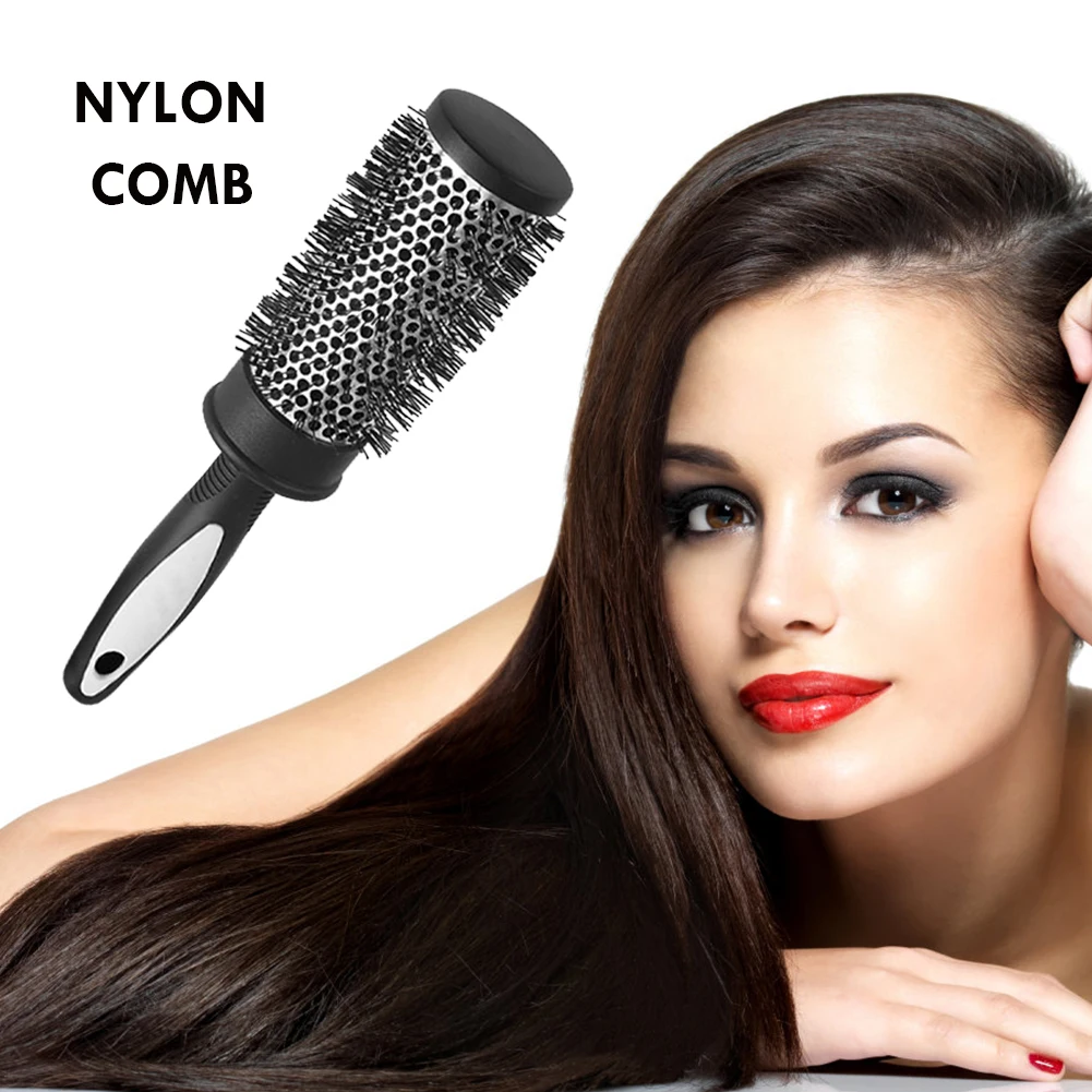 Nylon Curly Hair Comb Aluminum Hairbrush Styling Tool