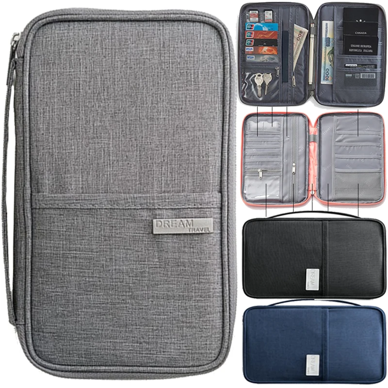 Travel Passport Bag Credit ID Card Holder Organizer Cash Wallet
