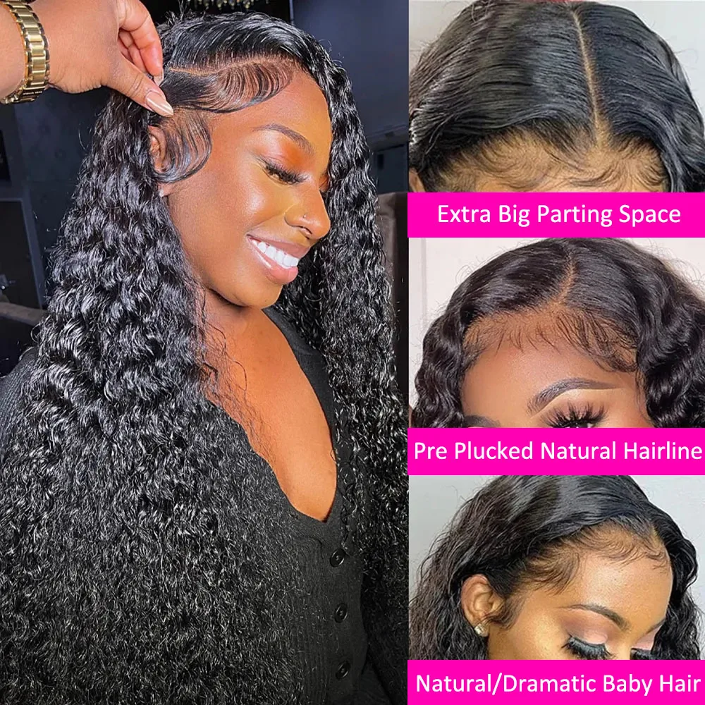 Water Wave Wigs Human Hair Brazilian Remy 13x4 Lace Front Human Hair Wig 30 40Inch human hair wig,human hair extensions,lace front wig,human hair wigs,front lace wig For Women PrePlucked 13x6 HD Lace Frontal Wig