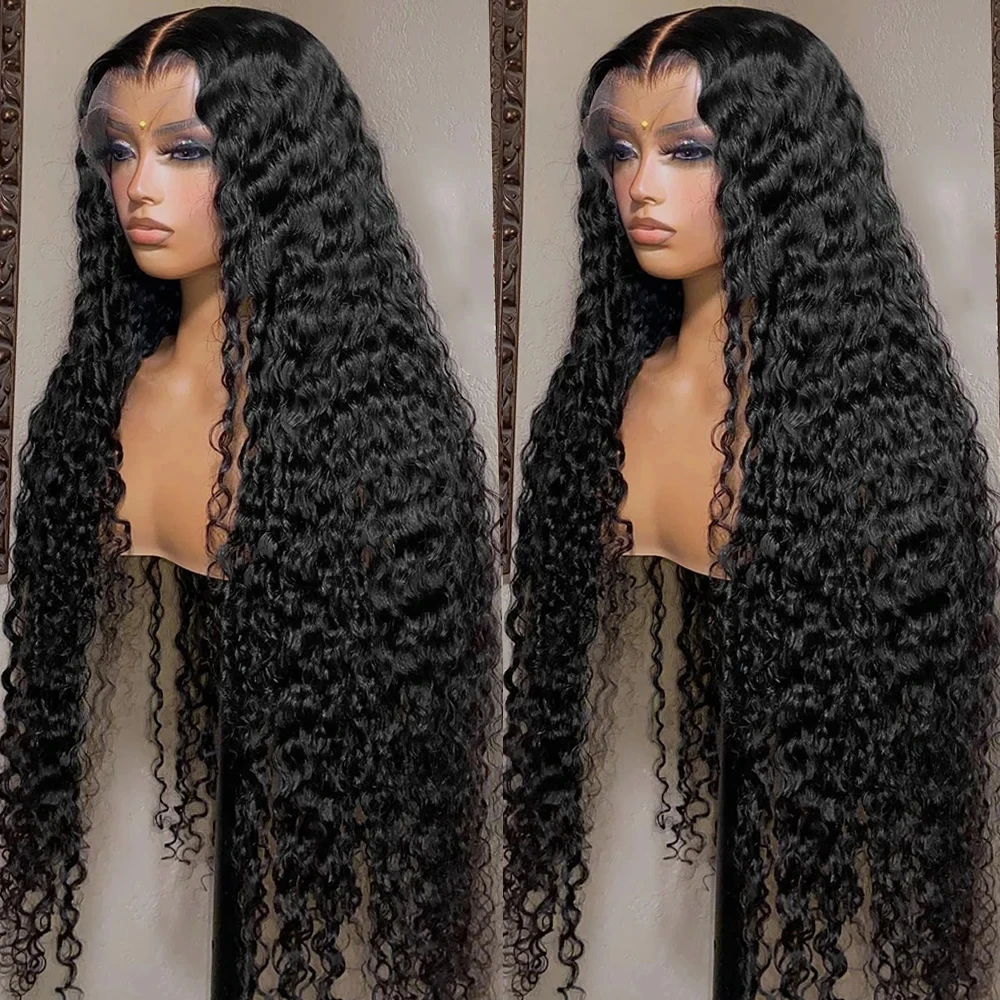 

13x4 HD Lace Deep Wave Frontal Wig Human Hair Brazilian 30 40 Inch Lace Front Wig Curly Lace Wigs for Women Pre Plucked