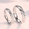 Daifuni 100% S925 Sterling Silver Frosted Finger Rings For Woman Men Wedding Band Top Quality Engagement Fine Party Jewelry 2