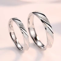 Daifuni 100% S925 Sterling Silver Frosted Finger Rings For Woman Men Wedding Band Top Quality Engagement Fine Party Jewelry 2