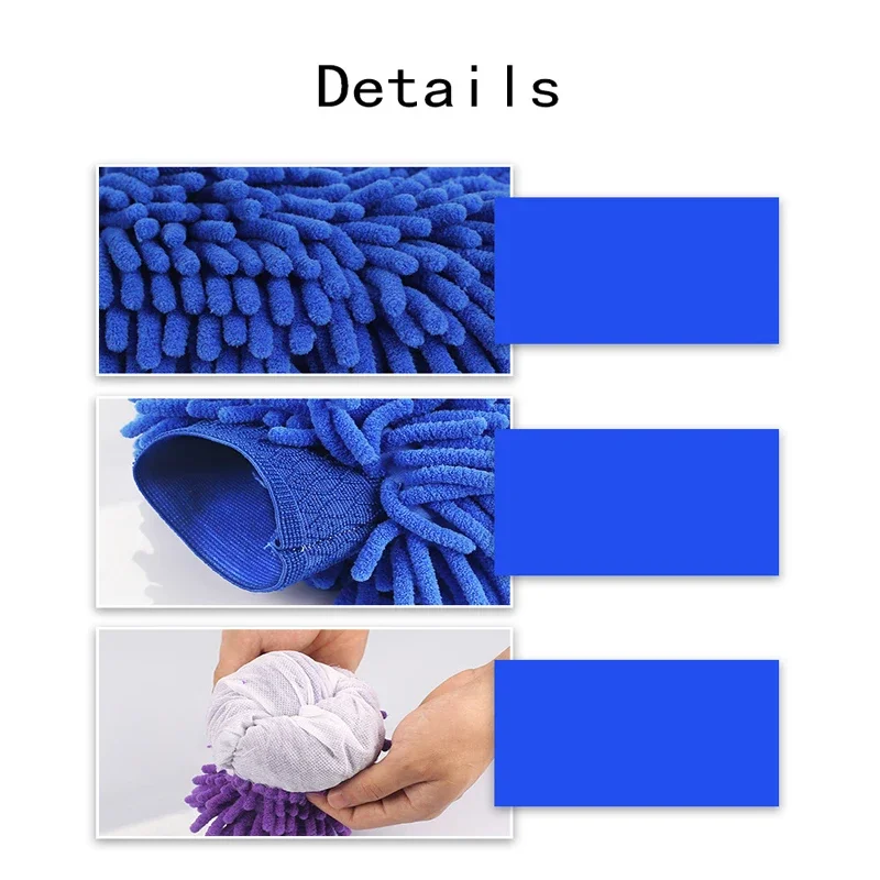 Microfiber Car Wash Mitt Double Sided Chenille Soft Thick Car Wash Glove Cleaning Tools
