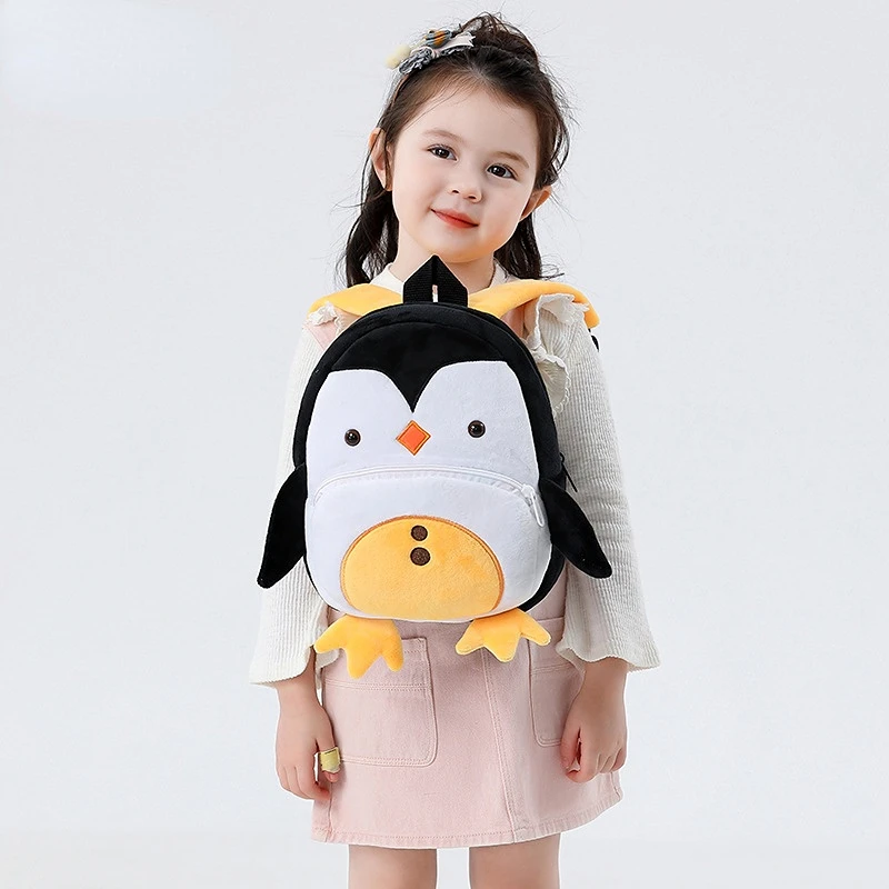 Cartoon Animal Backpack for Boy and Girl Market Source Backpack Kindergarten Plush Backpack Children's Bag Bee Rabbit Cat Pig