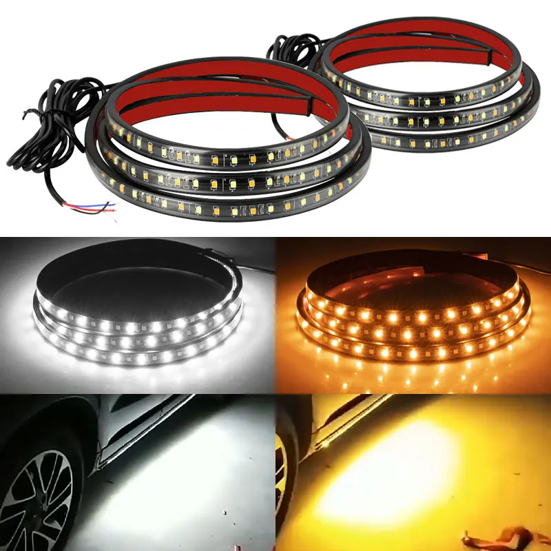 

Car Pedal Light 120CM 150CM 1In2 Door Side Light Streamer light Tailgate Light Bar Truck Pickup Truck SUV Van Universal 12V