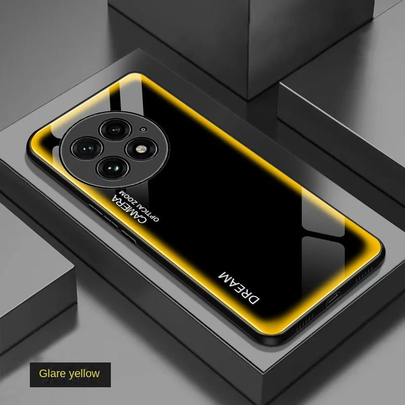 Gradient Tempered Glass Protective Back Cover Case