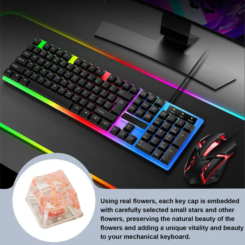마른 꽃 키보드 키캡 안개꽃 게임 키보드 키캡, DIY 교체, 반투명 ESC 키캡 R4 키캡