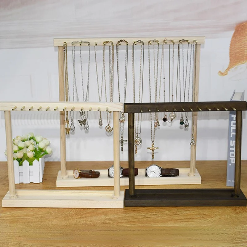 New Jewelry Display Stand Necklace Storage Rack Earring Organizer Watch Frame Home Decoration new balcony wood flower stand creative modern simple multi layer flower pot rack c type plant storage shelf indoor decoration