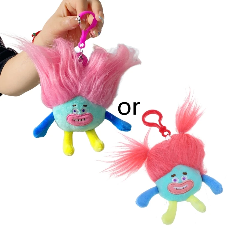 

Colorful DIY Hair Plush Rag Keyring Cartoon Handbag Hanging Pendant Girls Backpack Ornament Goodie Bag Fillers