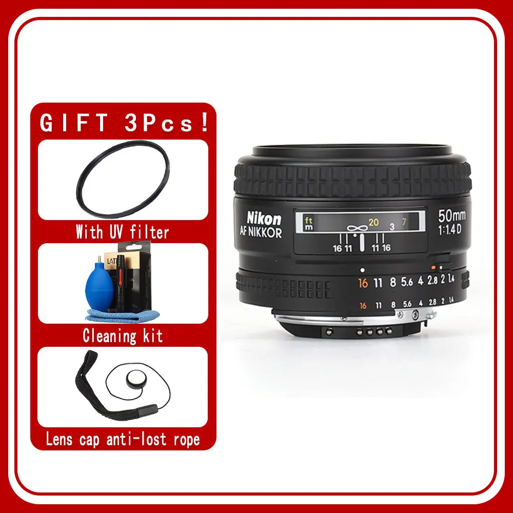 Obiettivo Dslr Nikon Af Fx Nikkor 50Mm F/1.4D Con Messa A Fuoco Automatica Per Fotocamere Dslr Nikon