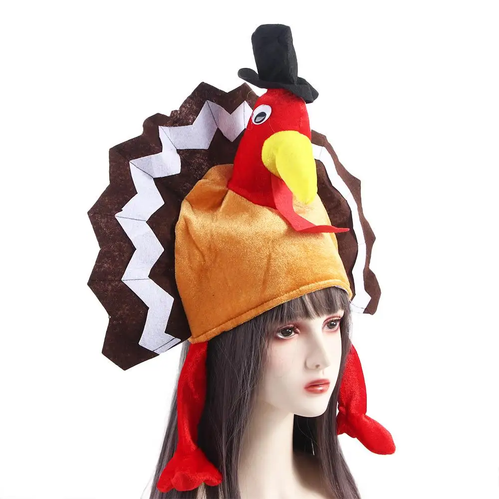 

Soft Roasted Turkish Hat Carnival Party Hat Chicken Leg Thanksgiving Day Cute Caps Chicken Feet Turkey Hat Festival Costume