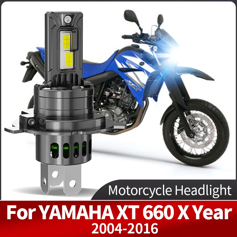 1/2PCS รถจักรยานยนต์โคมไฟ 70W สีขาว 20000LM H4 9003 LED ไฟหน้า Moto ด้านหน้าเปลี่ยนหลอดไฟสําหรับ YAMAHA XT 660X2004-2016 1