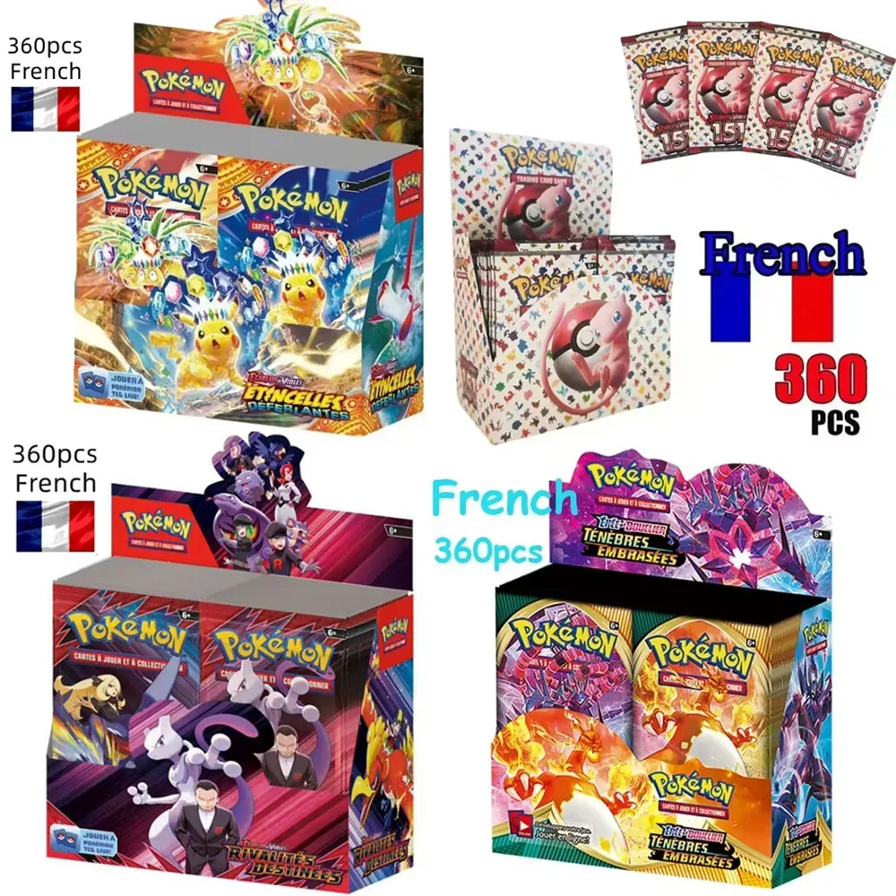 /360P French Pokémon TCG: Ecarlet & Violet Etsncelles Astral Radiance Obsidian Flames Booster Box Pokemon Cards Game 36 Pack Box