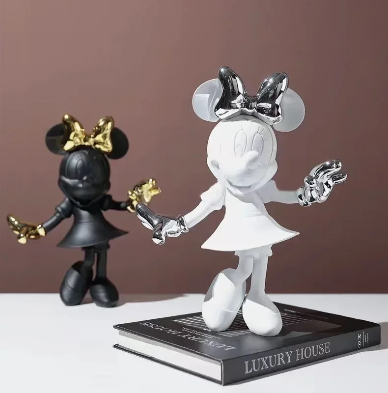 

30cm Disney Modern Minimalist Cartoon Minnie Sculpture Decoration Creative Trend Character Living Room Children's Room Tableto