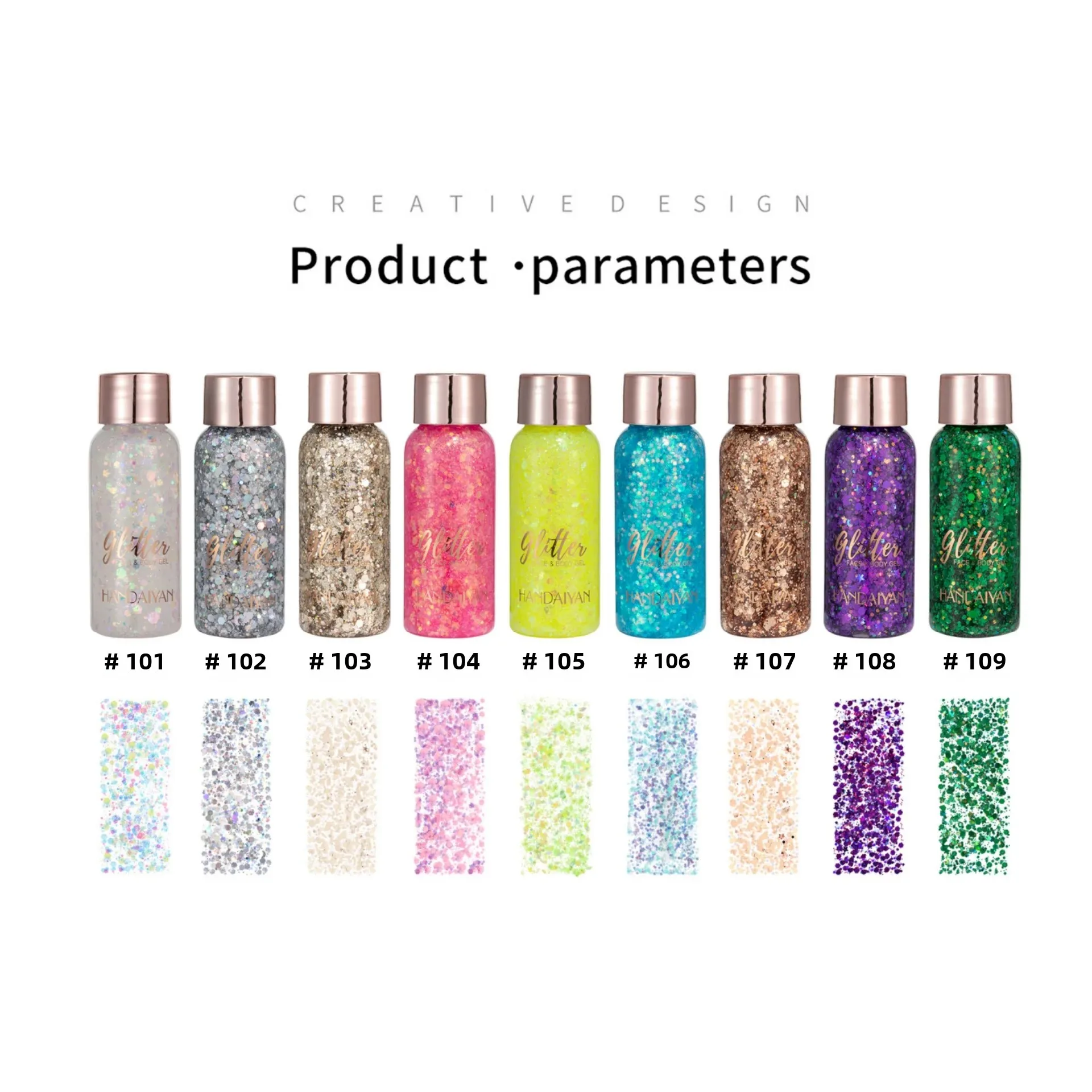 Vibrant 9-Color Glitter Gel for Multi-Purpose Party Makeup