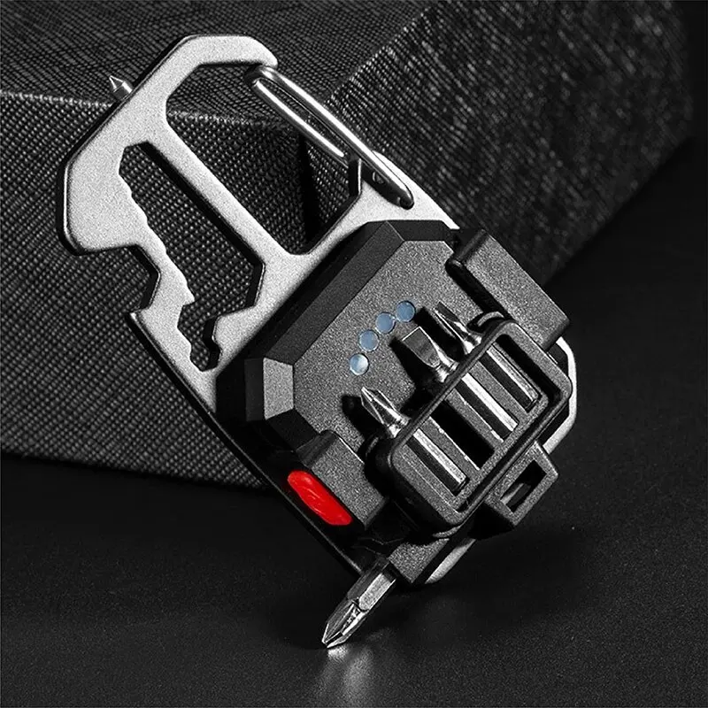 키 체인 손전등 COB USB 충전식 다기능 스크루드라이버 렌치, 낚시 캠핑 워킹용 미니 LED 작업등